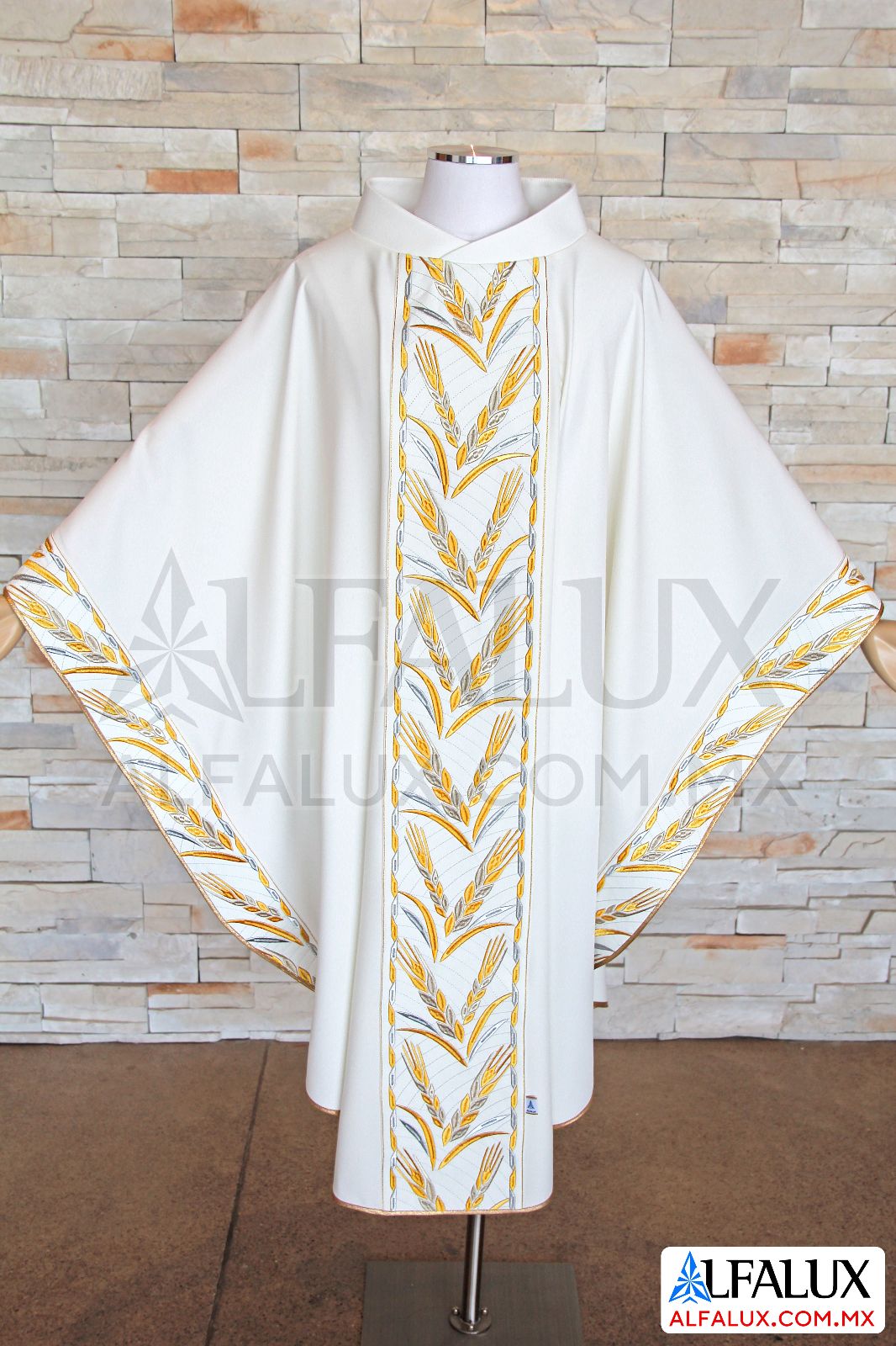 31 VITALIS Alfalux Casulla Laterales Blanco 302 (6)